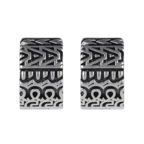 MARC JACOBS Monogram Engraved Chunky Hoop Earrings - Picture 8 of 12